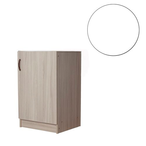 картинка Шкаф кухонный под мойку ШКМ-3 50х50 (глубина-450) белый от магазина САРТ