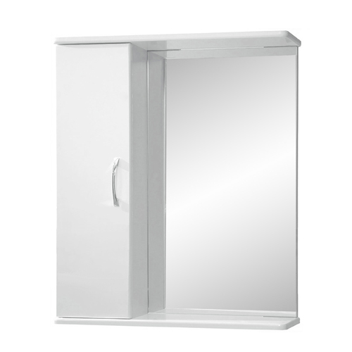 картинка Шкаф зеркальный Прима -60 белое универсальное. от магазина САРТ